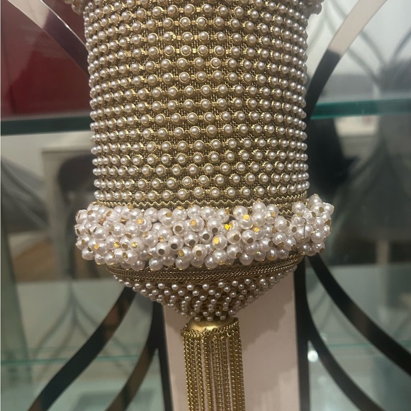 Beautiful Ramla Pearly Glam Bag - Gold and White - New without tag. - Picture 6 of 10
